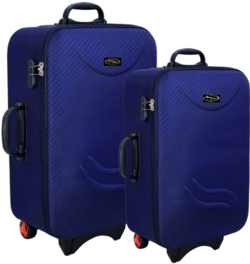 UNIK STYLE Trolley Bags 20 24 Inch 51 61CM Combo Set Travel Bag Suitcase pack of 2 Cabin Suitcase 3 Wheels 25 inch BLUE Price in India Flipkart