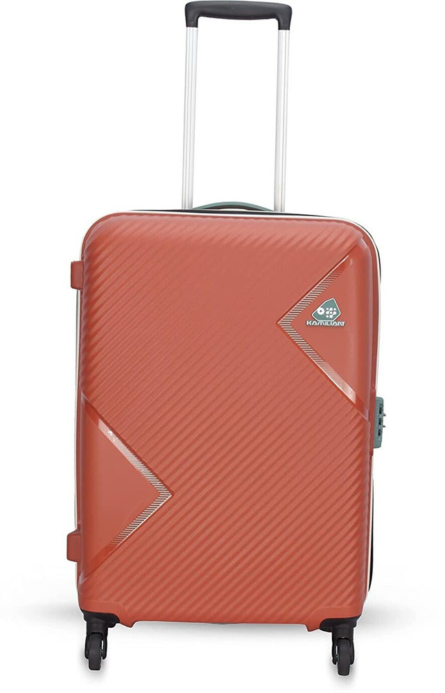 Kamiliant by American Tourister Zakk 79cm Orange Hard Luggage Trolley Large Size Check in Suitcase 4 Wheels 28 inch