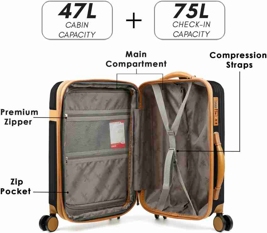 Medium size cheap luggage capacity