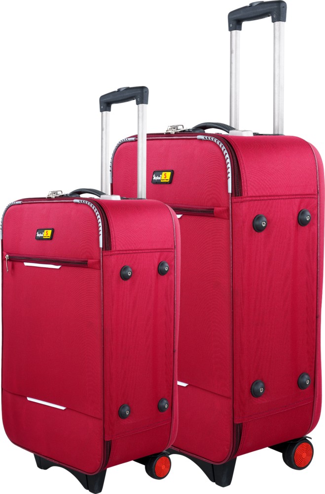 SKYLINE 22 26Inch Combo Pack 2 Polyester Travel Trolley Suitcase