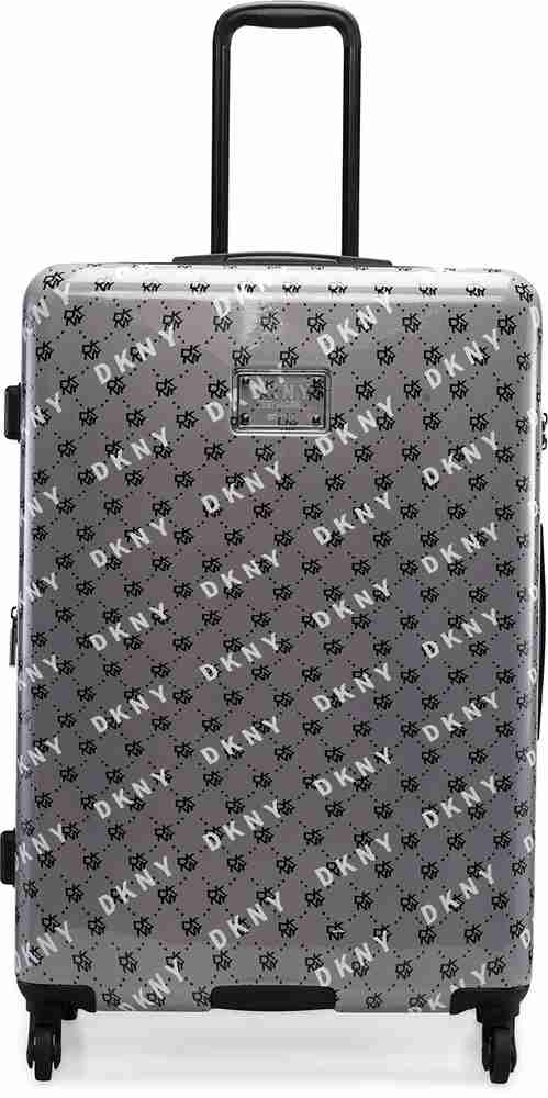 DKNY ON REPEAT Check in Suitcase 4 Wheels 28 inch LIGHT CHARCOAL Black White Price in India Flipkart