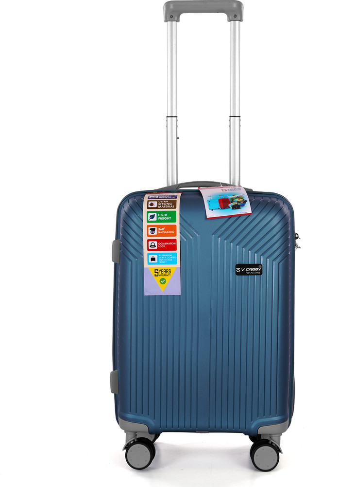 v carry Trolley Bags for Travel 4 Wheel Small Luggage Hard Side Cabin Bag Cabin Suitcase 4 Wheels 22 inch Teal Price in India Flipkart