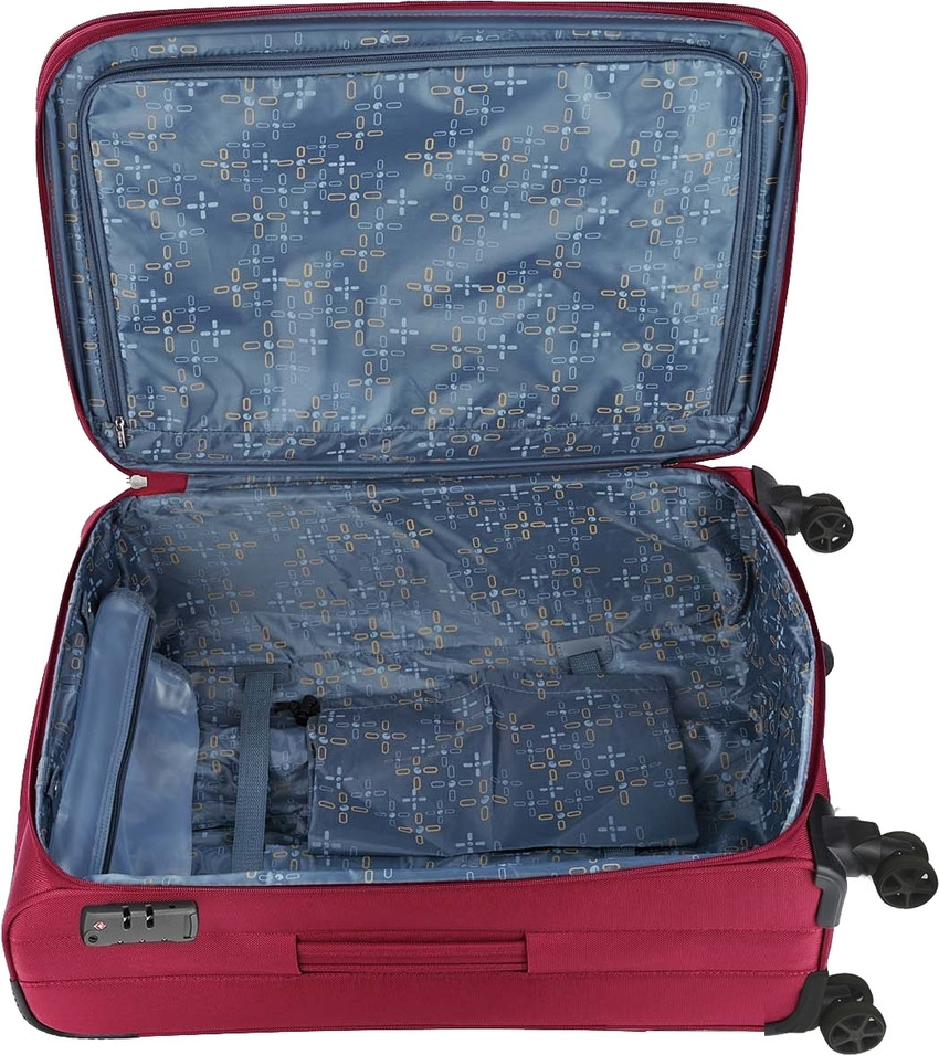 SAFARI Nuvaldo Superior Check in Suitcase 8 Wheels 35 inch red Price in India Flipkart