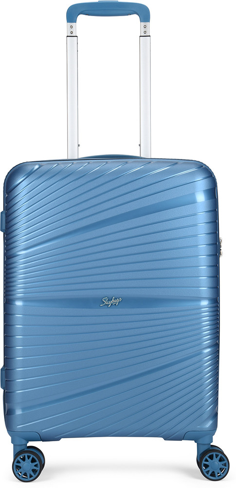 SKYBAGS Skylite Cabin Trolley 55cm Small Hard Luggage 8 Wheel Suitcase Dark Blue Cabin Suitcase 8 Wheels 22 inch Dark Blue Price in India Flipkart