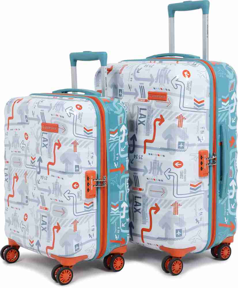 Uppercase JFK Duo Hard Luggage Trolley Bag Set of 3 (S+M+L) Teal