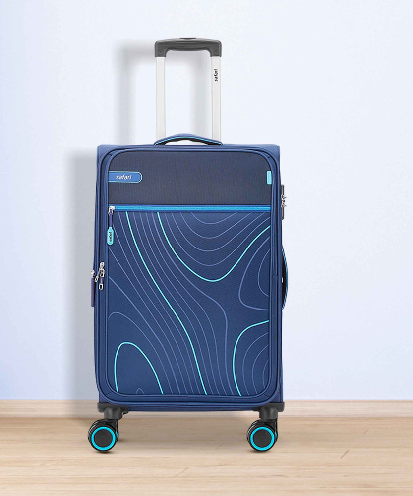 SAFARI 8 Wheel Medium Check in Size Blue color Contour Expandable Check in Suitcase 8 Wheels 26 inch Blue Price in India Flipkart