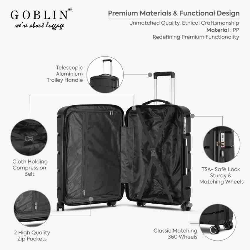 Goblin foldable travel bag with trolley best sale