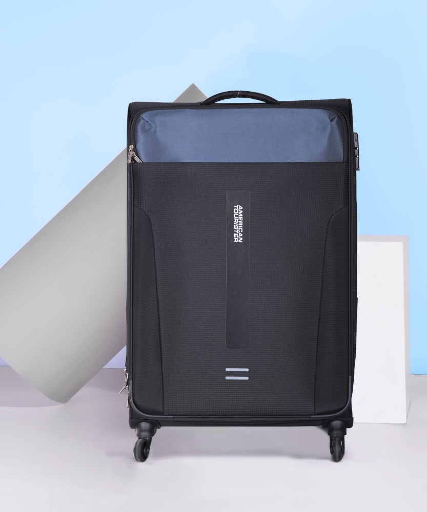 AMERICAN TOURISTER Madison Spinner Soft Trolley TSA 79 cm Black Expandable Check in Suitcase 4 Wheels 34 inch Black Price in India Flipkart