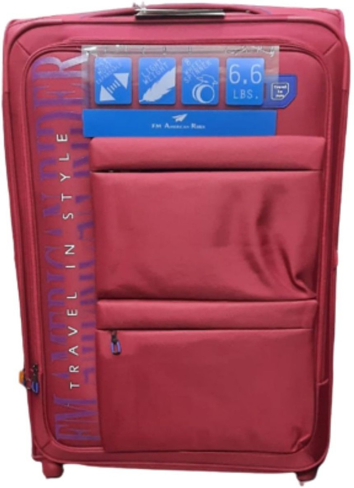 AMERICAN WINGS Trolley Suitcase Expandable Overnighter Briefcase 4 Wheels 28 inch RED Price in India Flipkart