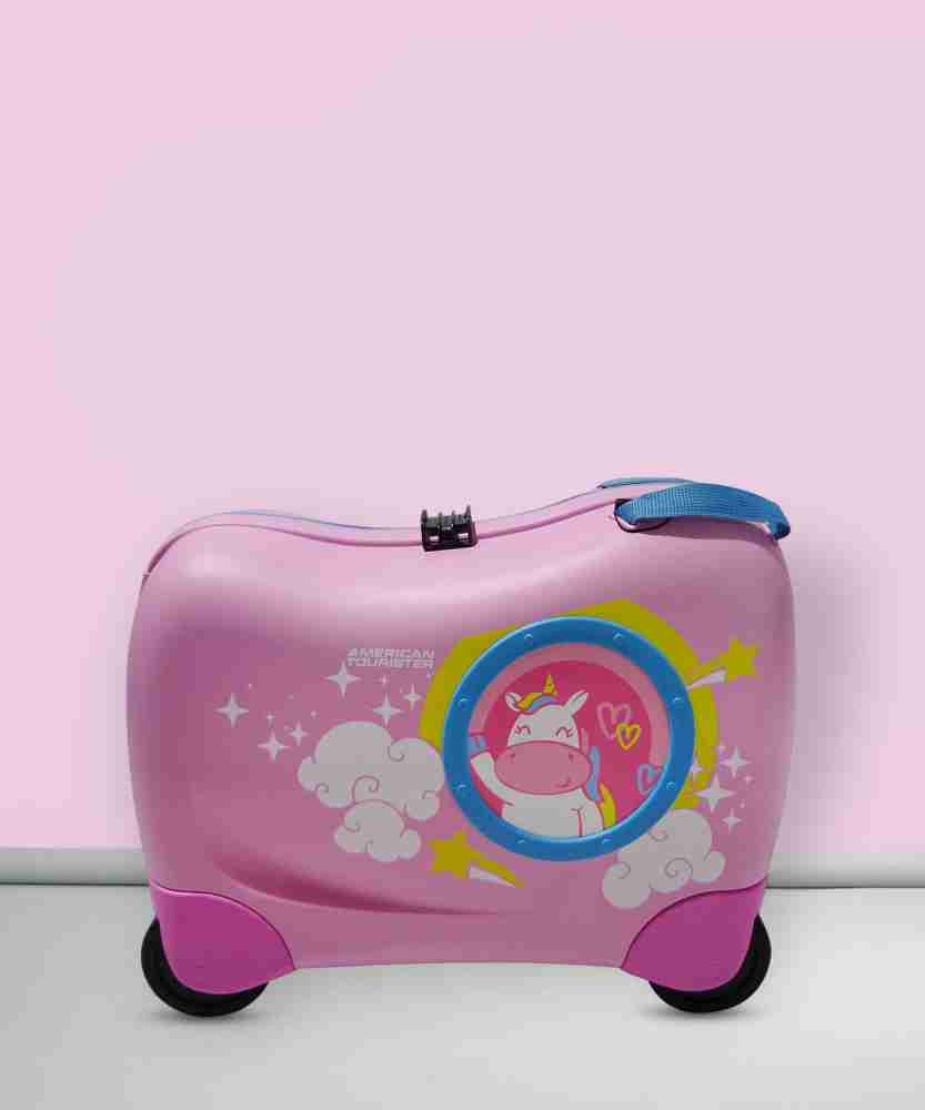 AMERICAN TOURISTER Skittle NXT Trolley Bag For Kids Cabin Suitcase 4 Wheels 19 inch Unicorn L.Pink Price in India Flipkart