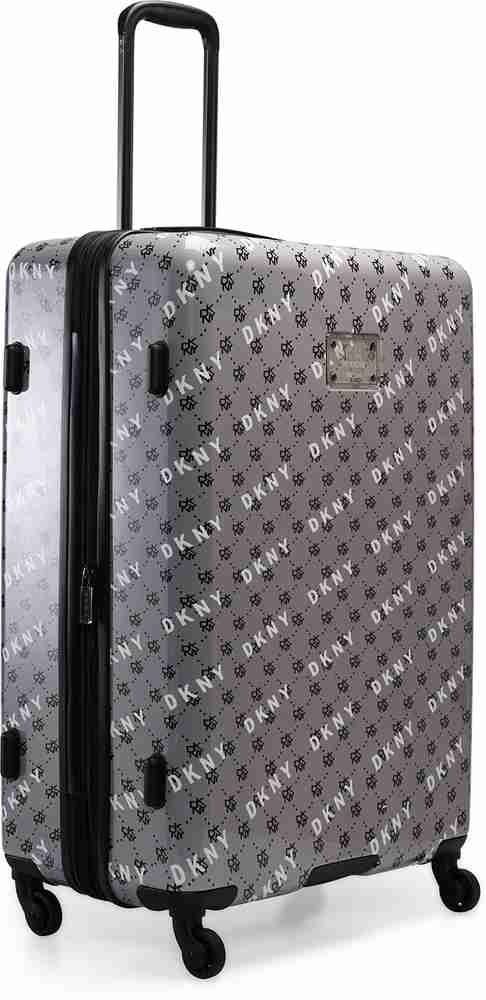 DKNY ON REPEAT Check in Suitcase 4 Wheels 28 inch LIGHT CHARCOAL Black White Price in India Flipkart