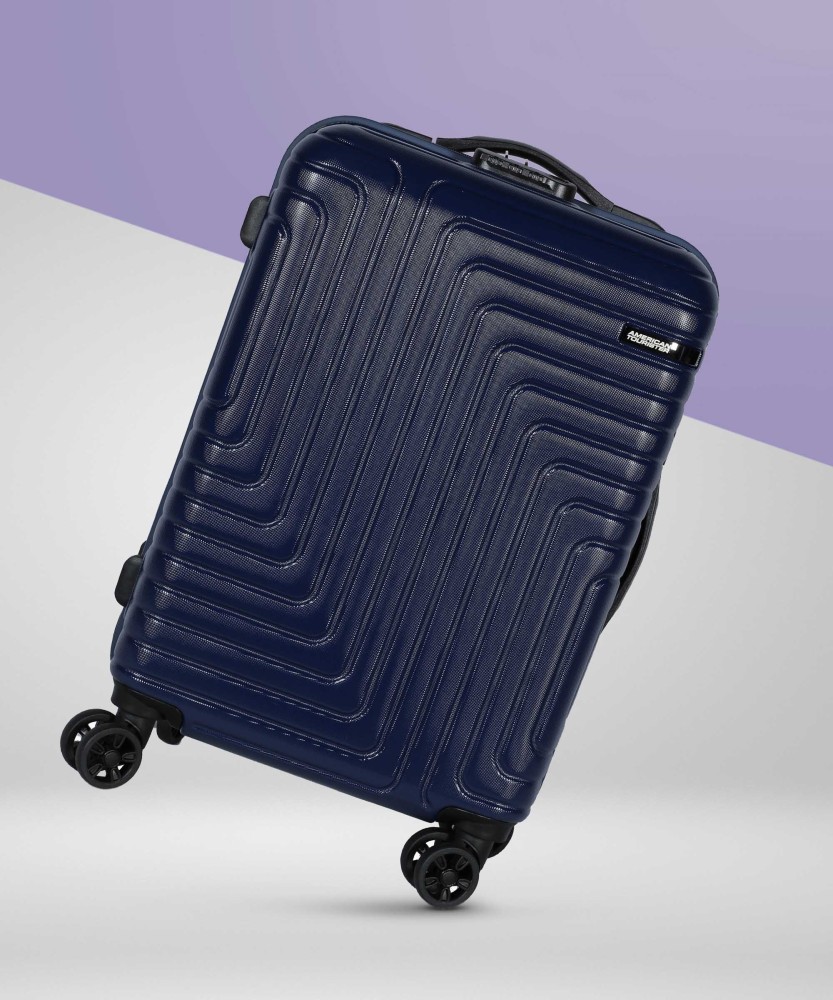 AMERICAN TOURISTER Small Cabin Suitcase 56 cm LOGAN Cabin Suitcase 4 Wheels 22 inch Midnight Blue Price in India Flipkart