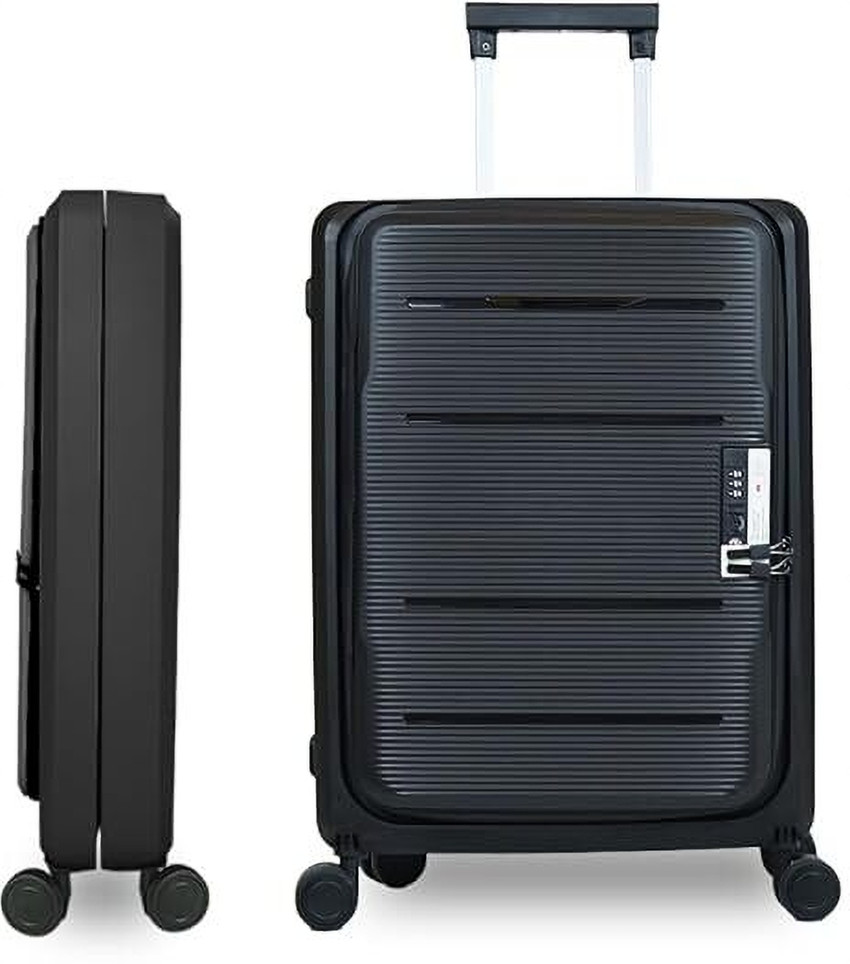 KUBER INDUSTRIES Trolley Bags for Suitcase Lightweight Luggage Bag 20 Inch Black Expandable Cabin Suitcase 8 Wheels 20 inch Black Price in India Flipkart
