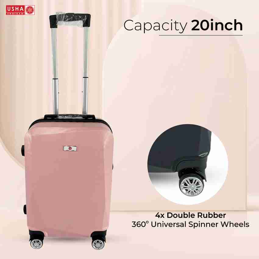 Usha Shriram ABS Cabin Luggage 20Inch Trolley Suitcase 40L For