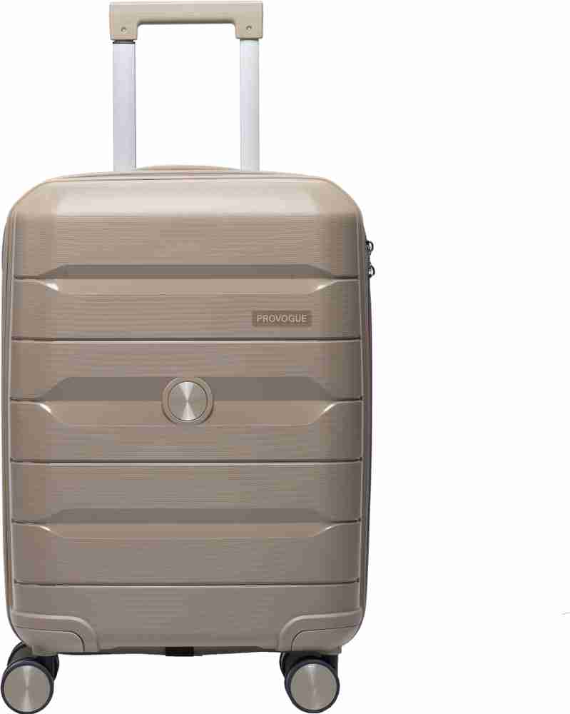 PROVOGUE Hard Shell Travel Trolley Bags For Men Women Expandable Cabin Suitcase 4 Wheels 20 inch Beige Price in India Flipkart
