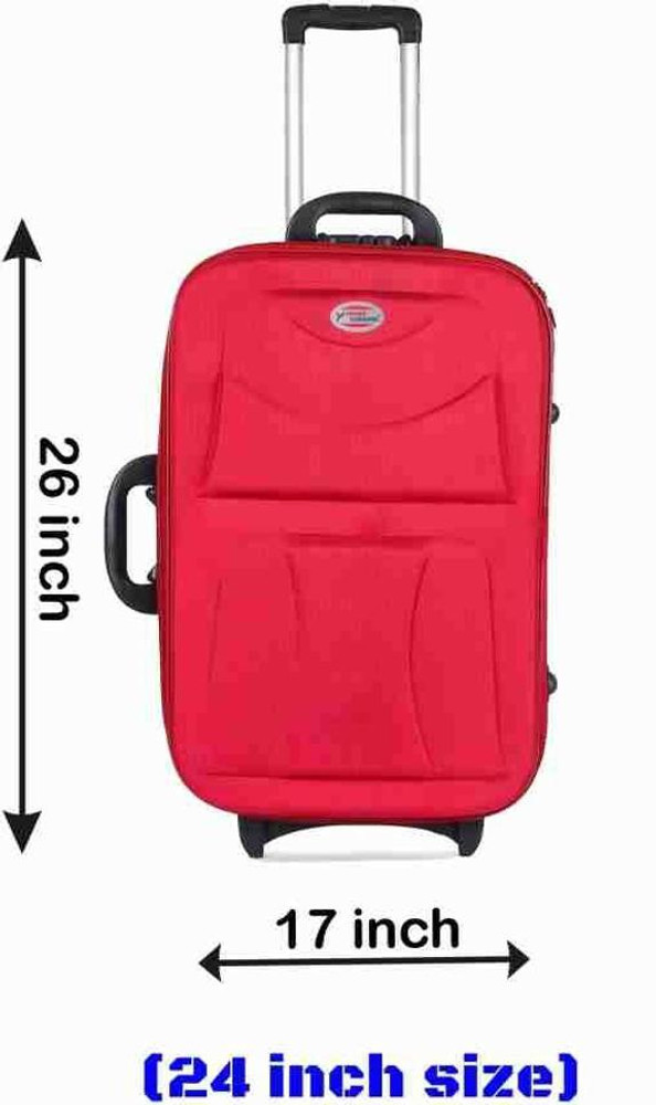 SURYA TRADERS Travel Bag Red Colour Trolley Bag 41 Number Metal Trolley Medium Size Cabin Suitcase 2 Wheels 26 inch Red Price in India Flipkart