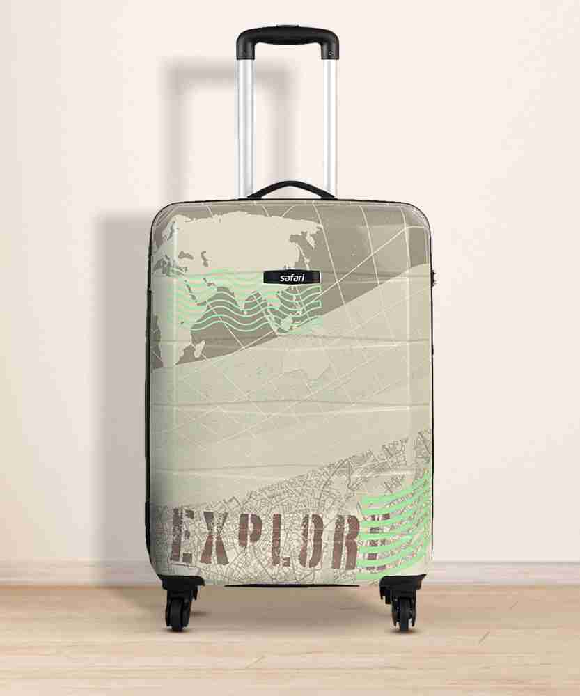bmfar Small (55cm) Leather Cabin Suitcase - Crocodile Pattern Tan & Brown  Trolley Bag Cabin Suitcase - 21 inch Tan & Brown Crocodile Pattern - Price  in India