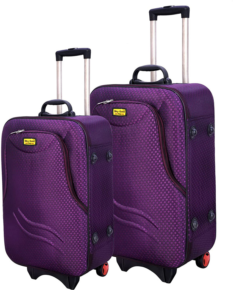 Sky Gold 20 24 inch Pack of 2 Trolley Bag Suitcase Bag Number