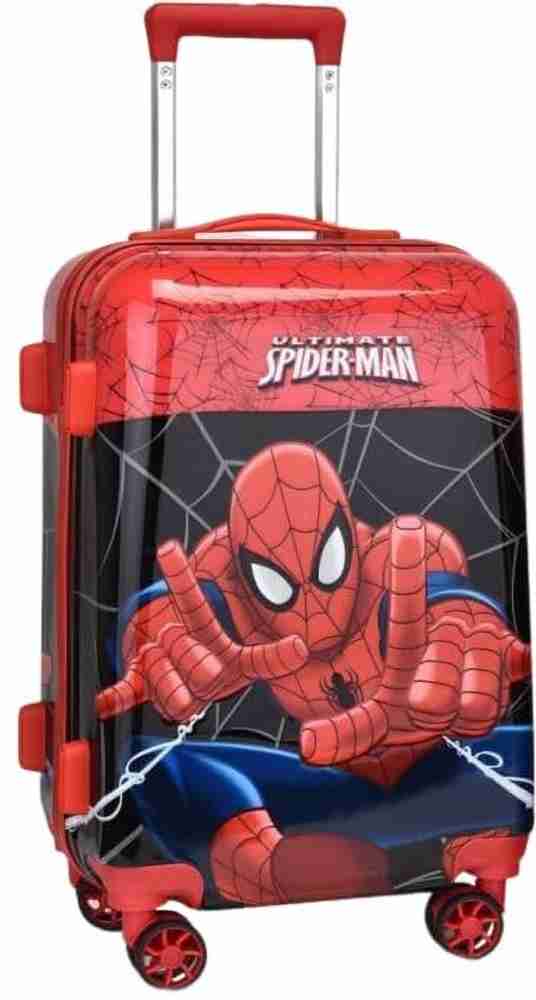 Novex Marvel Spiderman Hard Polycarbonate Kids Trolley Bag - Red