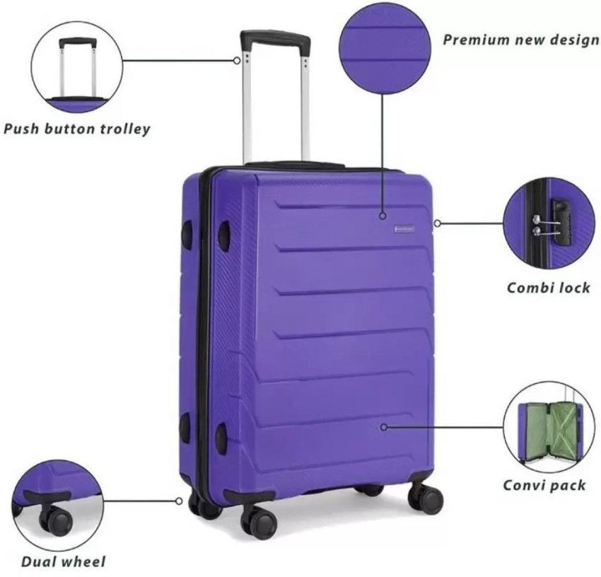 Chroma Plus Hard luggage With TSA Lock, Dual Wheel and Detailed Interi