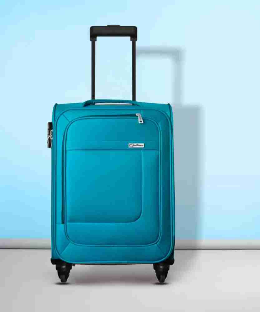 Optima Anti Theft Trolley Bag Medium Size Teal Suitcase with Number Locks Cabin Suitcase 4 Wheels 18 inch T Blue Price in India Flipkart