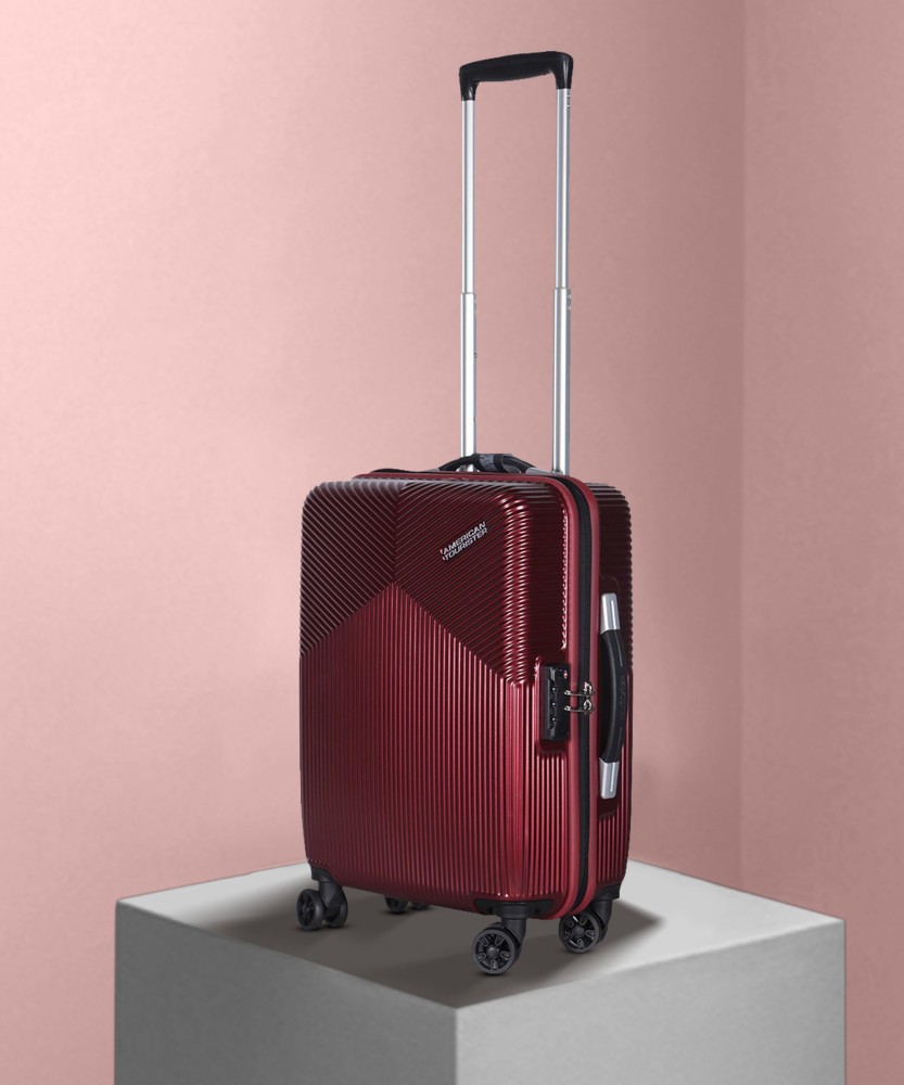 AMERICAN TOURISTER Armada Spinner Hard Trolley 55cm Red Cabin Suitcase 4 Wheels 22 inch Red Price in India Flipkart