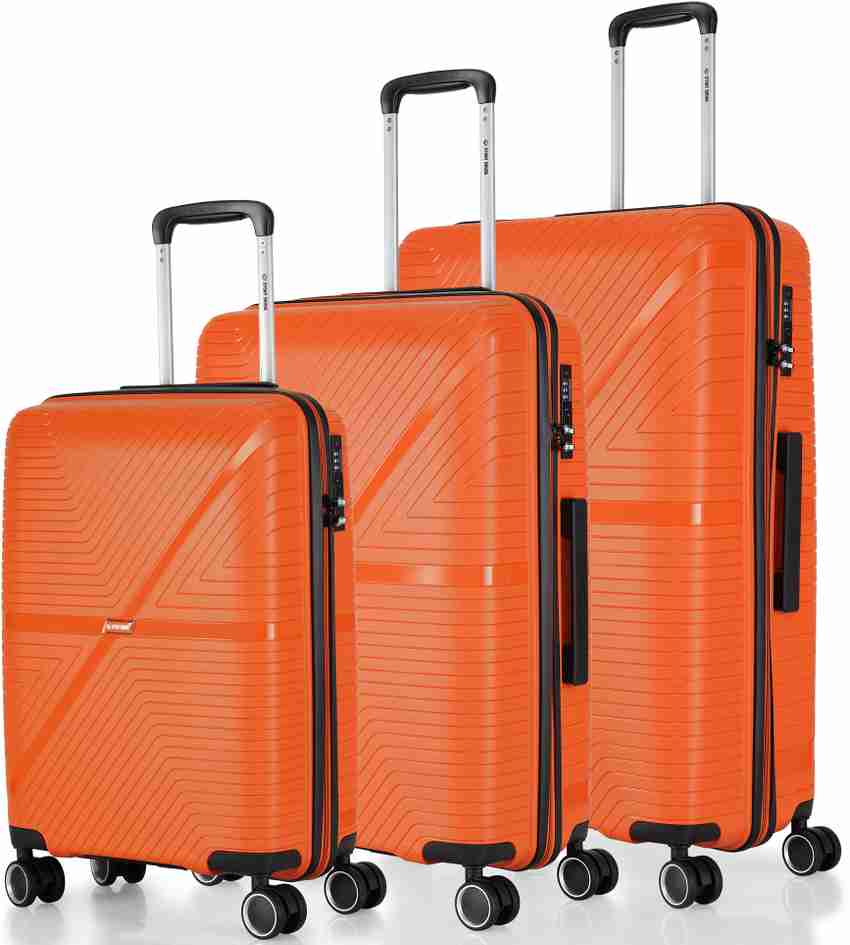 Orange luggage set deals