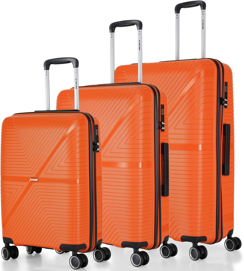 Orange hard clearance shell suitcase