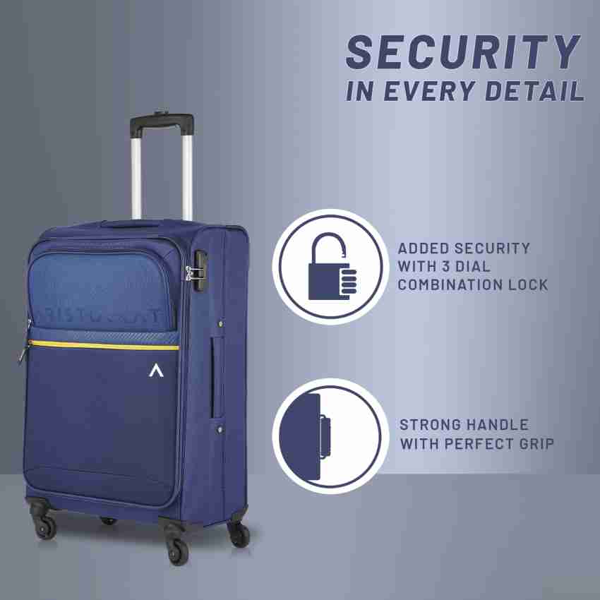 ARISTOCRAT Brezza 4W Strolly (E) 79 Blue Check-in Suitcase 4 Wheels - 28  inch