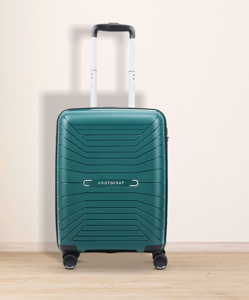 ARISTOCRAT Carnival 55 Hardbody Trolley Bag Cabin Suitcase 8 Wheels 22 Inch Green Price in India Flipkart