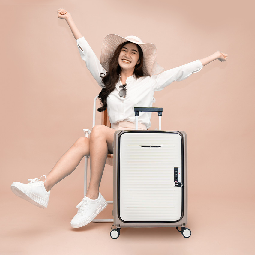 UMAI Collapsible Foldable Hardcase Cabin Luggage Bags For Travel Easy To Store Expandable Cabin Suitcase 8 Wheels 20 inch Khaki Grey Price in India Flipkart