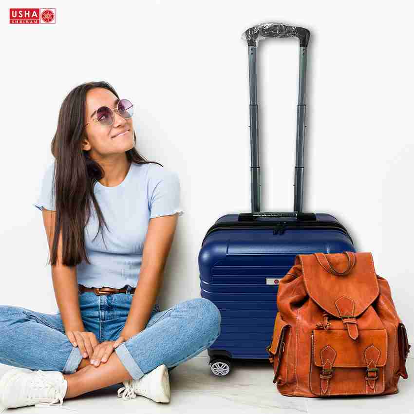 Usha Shriram ABS Cabin Luggage 16 Inch Trolley Suitcase 35L