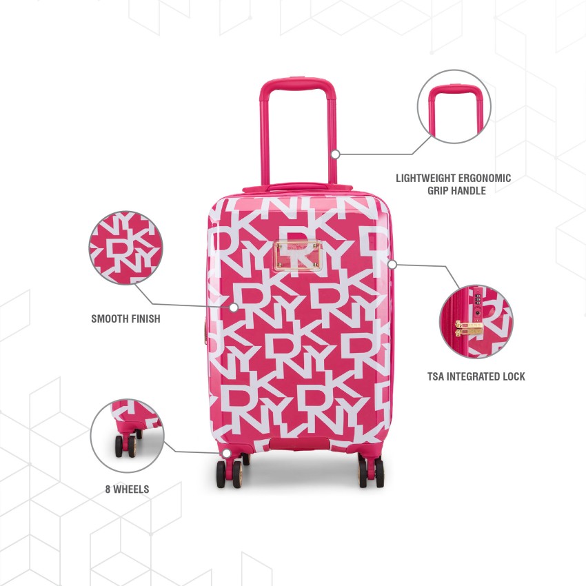 Dkny pink luggage sale