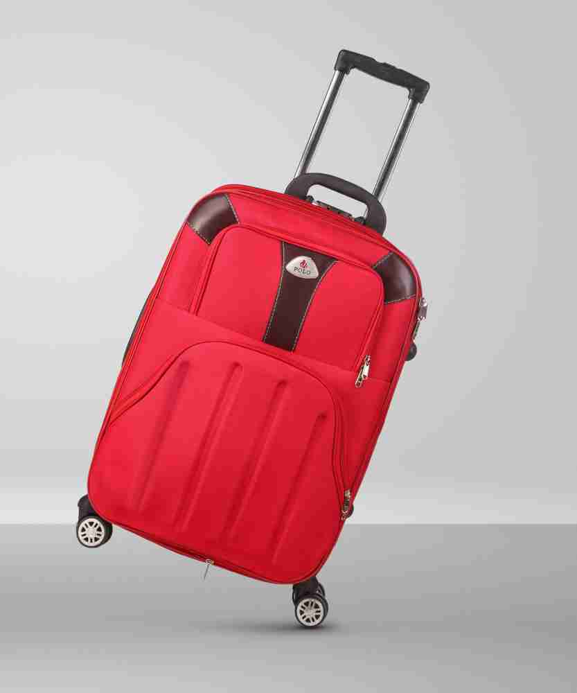 ITALIAN TOURISTER Ultra Lightweight, Ergonomic Polyester, Carry On 4  Wheel Spinner, Expandable Expandable Check-in Suitcase - 24 inch Red -  Price in India