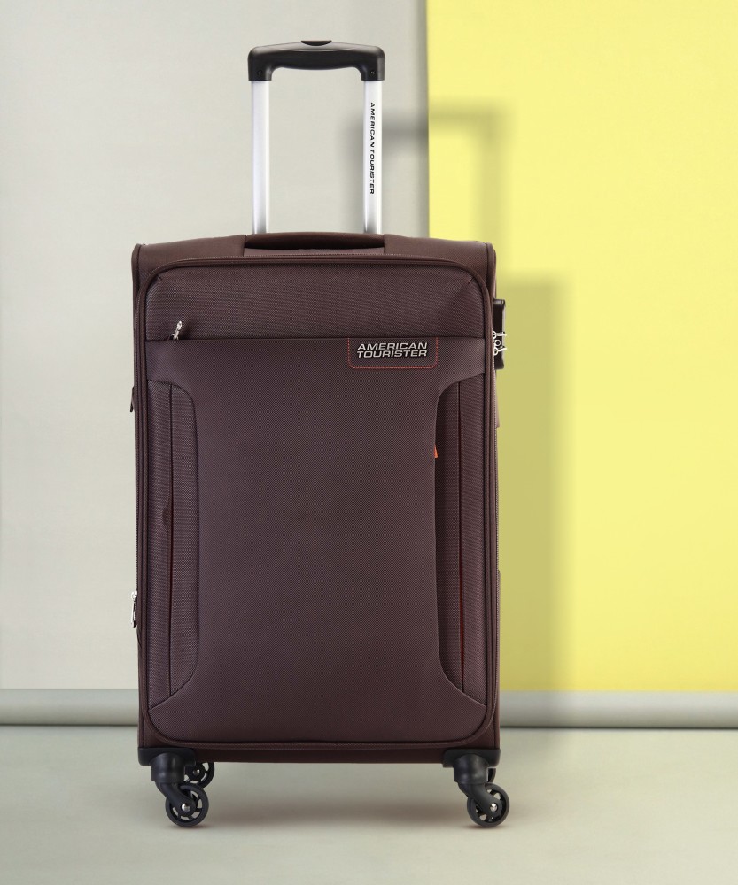 AMERICAN TOURISTER AMT TROY SP 79 CHOCOLATE BROWN Expandable Check in Suitcase 4 Wheels 31 inch