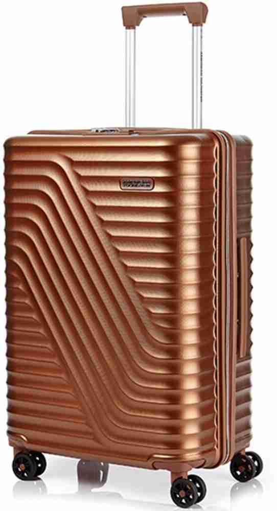 AMERICAN TOURISTER AMT HIGH ROCK SP55 20 TSA BRNZ Expandable Cabin Suitcase 4 Wheels 12 inch BRONZE Price in India Flipkart