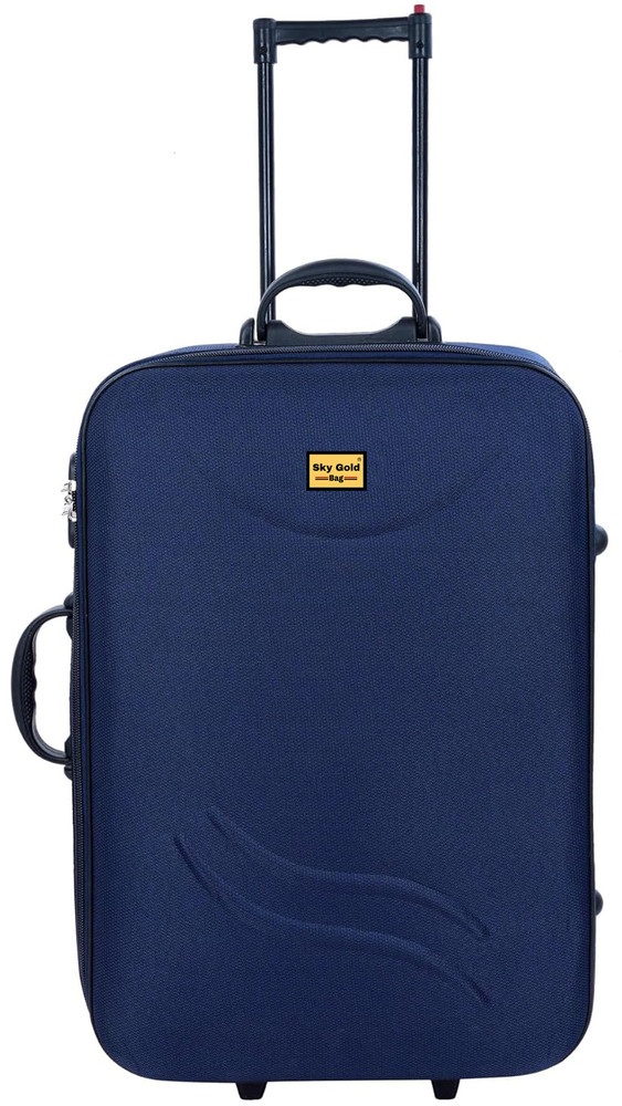 Sky Gold Blue 20inch Trolley Bag Small Cabin Trolley bag for Men Women Cabin Suitcase 3 Wheels 20 inch Blue Price in India Flipkart