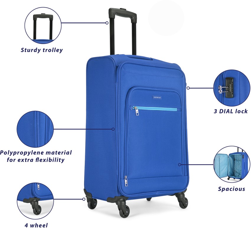 ARISTOCRAT NILE 4W EXP STROLLY 54 BRIGHT BLUE Cabin Suitcase 4