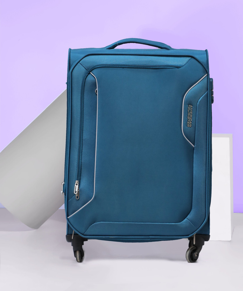 AMERICAN TOURISTER Avalon Spinner Soft Trolley 67 cm Teal Expandable Check in Suitcase 4 Wheels 29 inch Blue Price in India Flipkart