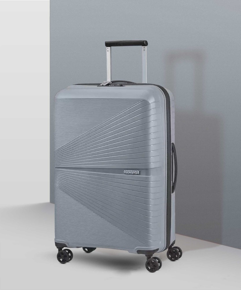 AMERICAN TOURISTER Airconic 55cm Polypropylene Hard Trolley Bag AMT AIRCONIC SP55 20TSA V3C.GY Cabin Suitcase 4 Wheels 22 inch Grey Price in India Flipkart