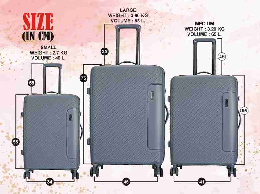 Holiday Size 20 Inch Hardsided Printed Polypropylene Luggage Trolley Bag Cabin Check in Set 4 Wheels 20 Inch Teal Price in India Flipkart