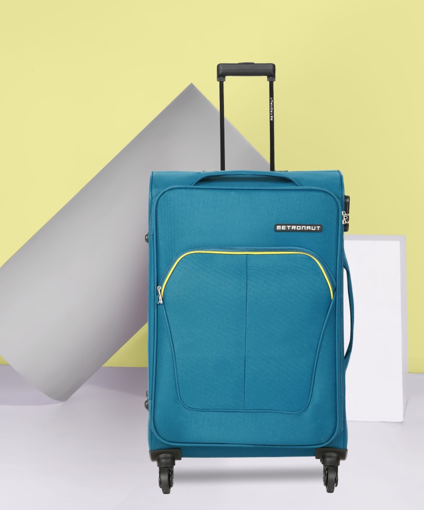 METRONAUT Supreme Check in Suitcase 4 Wheels 26 inch Teal Price in India Flipkart