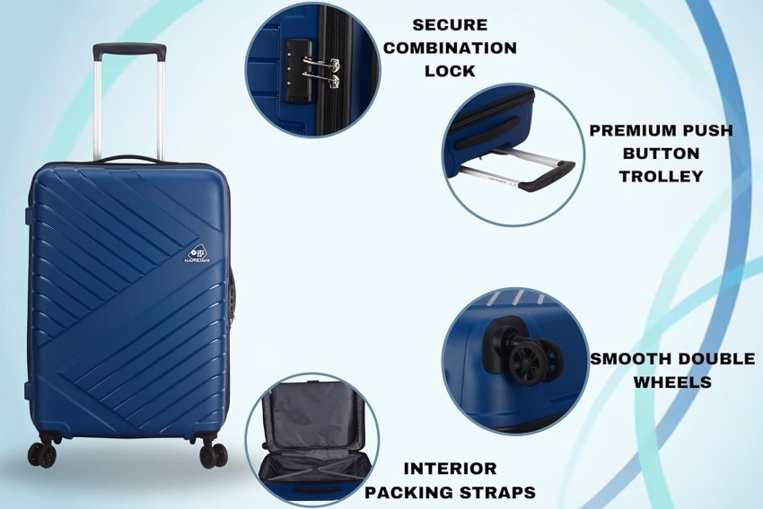 Kamiliant by American Tourister Wayfarer Cabin Check in Set 4 Wheels 31 inch Navy Blue Price in India Flipkart