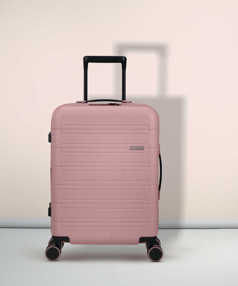 AMERICAN TOURISTER Novastream Spinner 55 cm Hardsided Pink Small Cabin Trolley Bag Expandable Cabin Suitcase 8 Wheels 30 inch Pink Price in India Flipkart