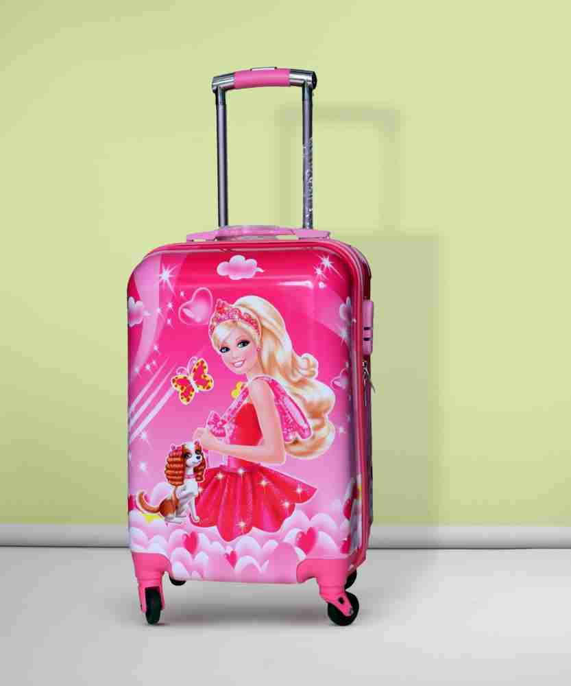 D Paradise Princess suitcase trolley bag for kids and girls Cabin Suitcase 4 Wheels 21 inch Pink Price in India Flipkart