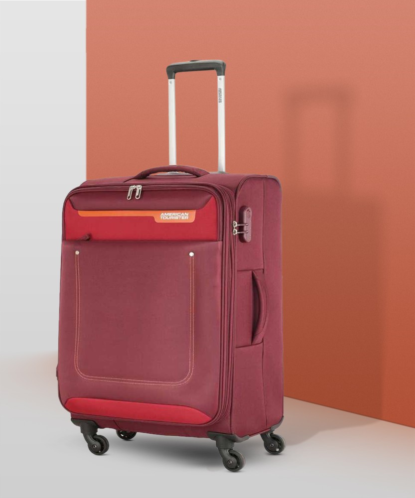 AMERICAN TOURISTER Jackson Spinner Expandable Check in Luggage 69 cm Red Expandable Check in Suitcase 4 Wheels 27 inch