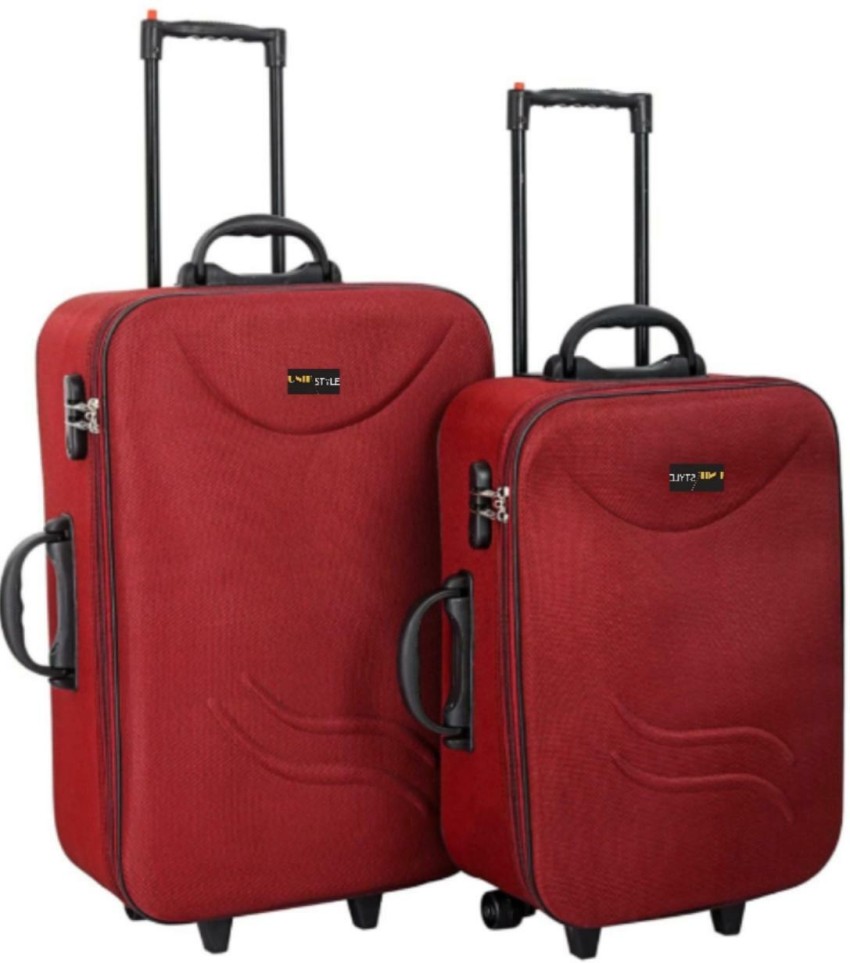 Multicolor Chalu trolley bag set of 2, For Travelling, Size: 20,24