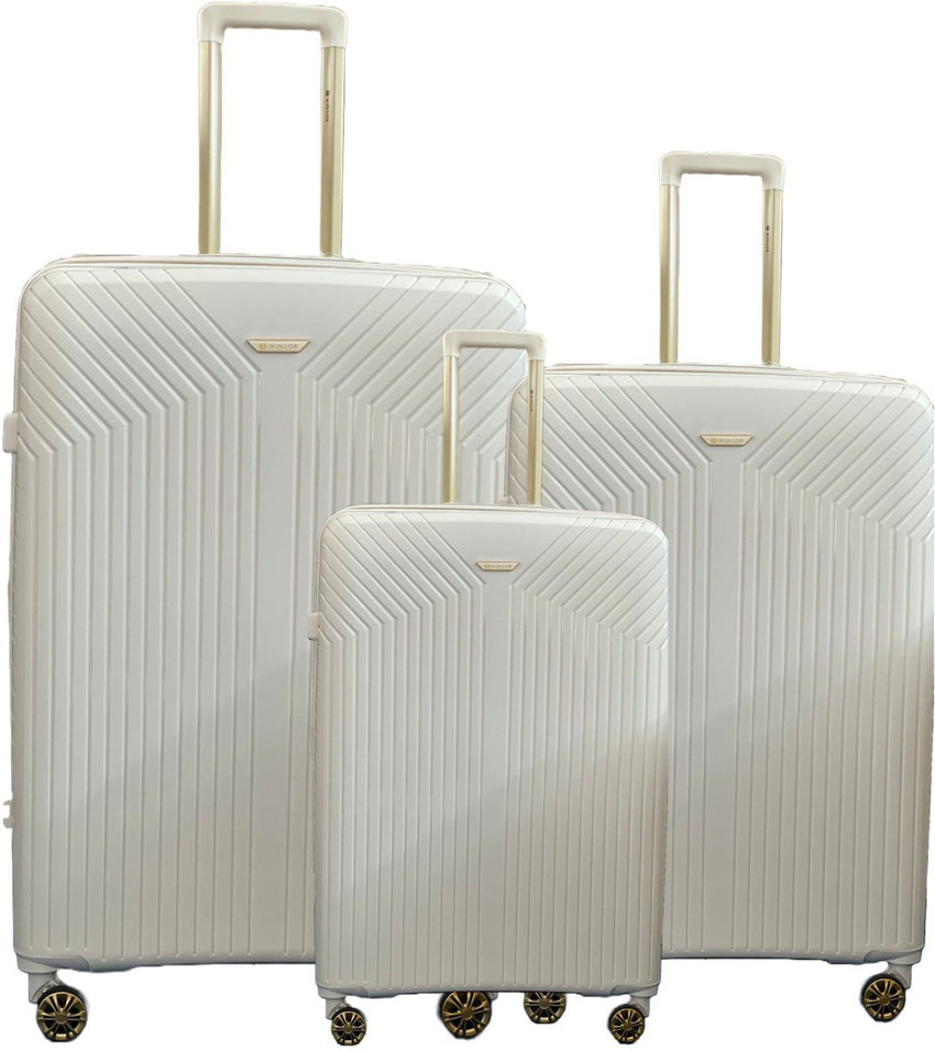 SKYBAGS Trolley Bag Set 8W Anti Theft Zip TSA Lock 360 Spinner Cabin Check in Set 8 Wheels 30 inch White Price in India Flipkart