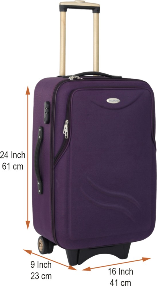 STUNNERZ Medium Check in Luggage trolley Bags Travel bags Suitcase 24 inch Cabin Check in Set 2 Wheels 24 inch Purple Price in India Flipkart