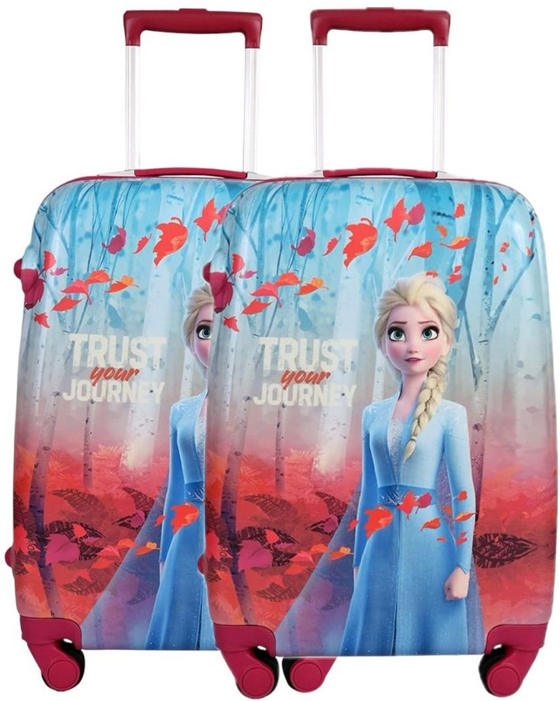 Karston Frozen III Kids Luggage Trolley Bag Suitcase for Baby Girls Pack of 2 Expandable Cabin Suitcase 8 Wheels 22 inch Blue Price in India Flipkart